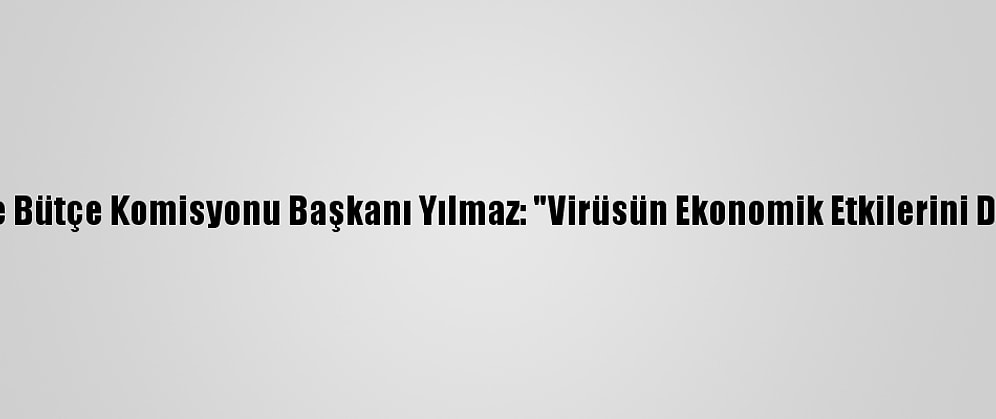 Tbmm Plan Ve Bütçe Komisyonu Başkanı Yılmaz: "Virüsün Ekonomik Etkilerini De İyi Yönettik"