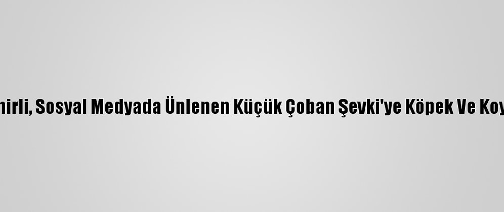 Bakan Pakdemirli, Sosyal Medyada Ünlenen Küçük Çoban Şevki'ye Köpek Ve Koyun Hediye Etti