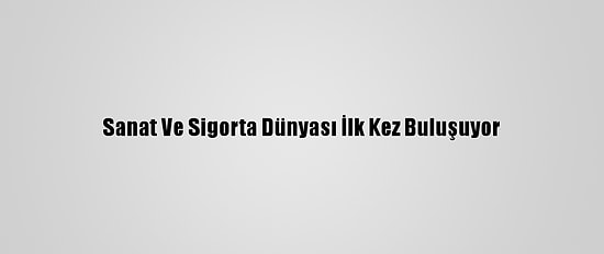Sanat Ve Sigorta Dünyası İlk Kez Buluşuyor