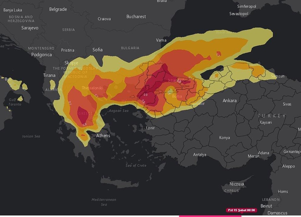 İstanbul'a Peş Peşe Uyarılar... Yoğun Kar Yağışının Haritası Paylaşıldı