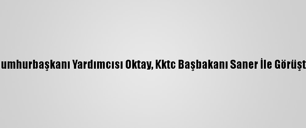 Cumhurbaşkanı Yardımcısı Oktay, Kktc Başbakanı Saner İle Görüştü