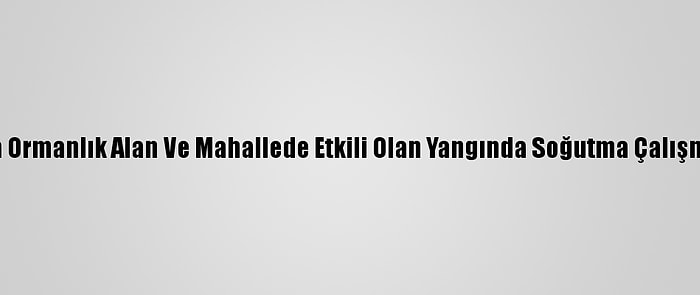 Kastamonu'da Ormanlık Alan Ve Mahallede Etkili Olan Yangında Soğutma Çalışmaları Sürüyor