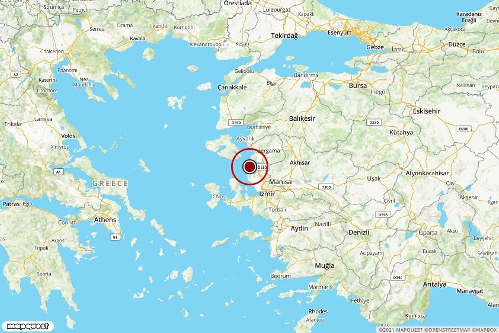 Ege Denizi'nde 4 Büyüklüğünde Deprem