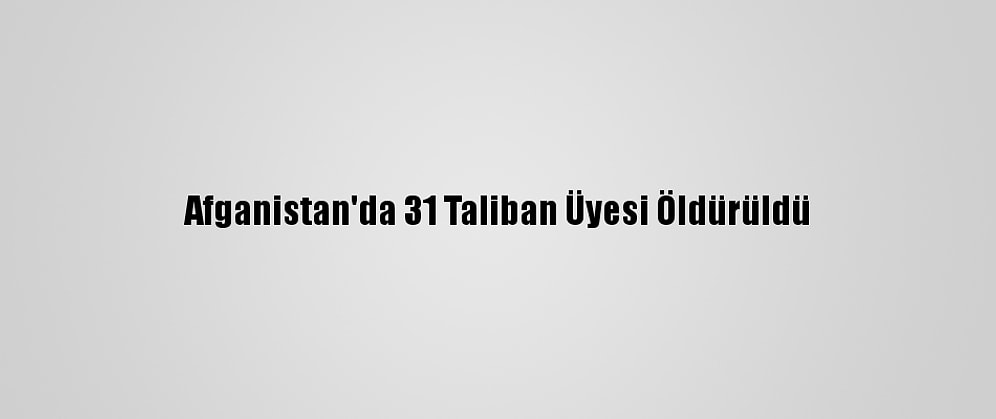 Afganistan'da 31 Taliban Üyesi Öldürüldü