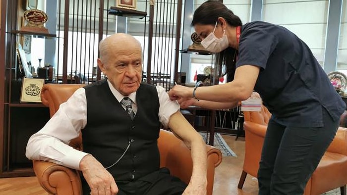 MHP Lideri Bahçeli, Koronavirüs Aşısının İkinci Dozunu Yaptırdı