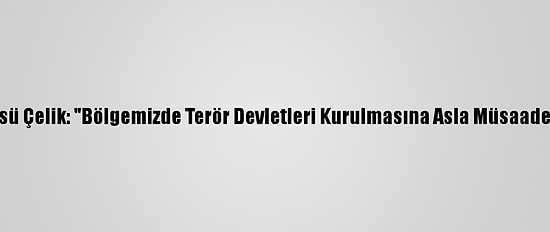 Ak Parti Sözcüsü Çelik: "Bölgemizde Terör Devletleri Kurulmasına Asla Müsaade Etmeyeceğiz"