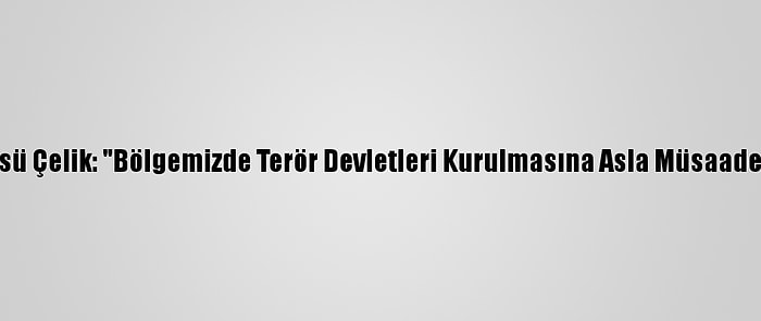 Ak Parti Sözcüsü Çelik: "Bölgemizde Terör Devletleri Kurulmasına Asla Müsaade Etmeyeceğiz"