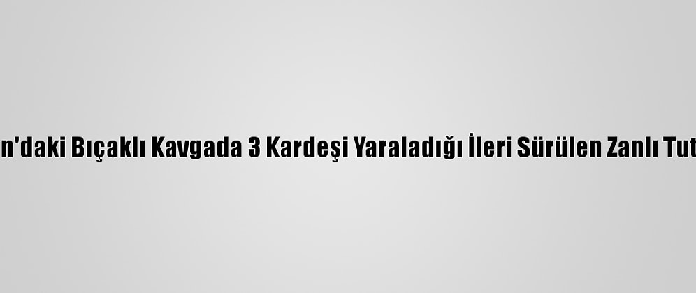 Karaman'daki Bıçaklı Kavgada 3 Kardeşi Yaraladığı İleri Sürülen Zanlı Tutuklandı