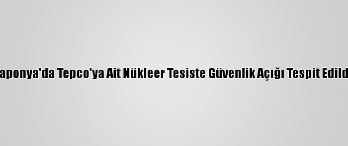 Japonya'da Tepco'ya Ait Nükleer Tesiste Güvenlik Açığı Tespit Edildi