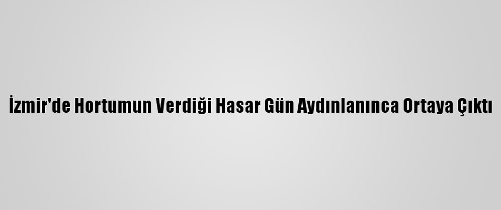 İzmir'de Hortumun Verdiği Hasar Gün Aydınlanınca Ortaya Çıktı