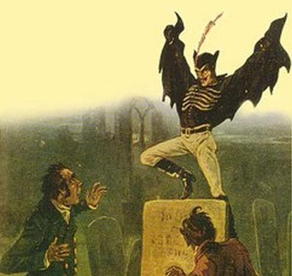 Spring Heeled Jack, 19. yüzyıl İngiltere'sinde bir anda ortaya çıkan ve hiçbir zaman yakalanamayan bir saldırgandır.