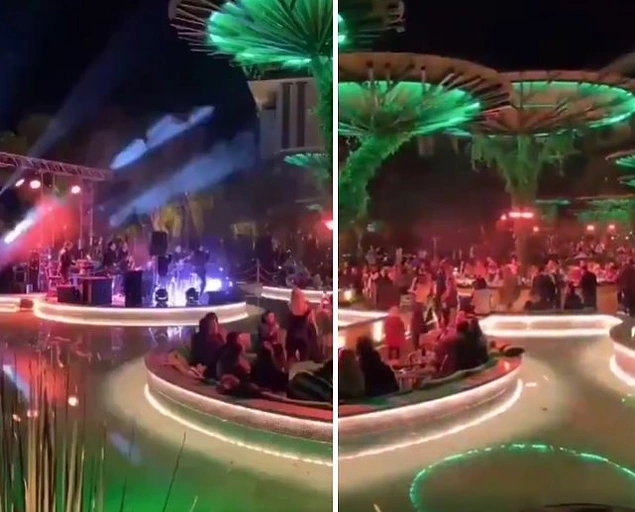 Antalya'da lüks bir otelde çekilen görüntüler tepki çekti. Görüntüleri Twitter'dan paylaşan CHP Antalya İl Başkanı Nusret Bayar, görüntülerin bugün kaydedildiğini ve 5 yıldızlı bir otelden olduğunu söyledi.