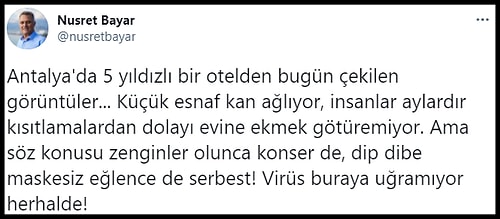 Antalya'da Lüks Bir Otelde Yüzlerce İnsanın Murat Dalkılıç Konseri Eşliğinde Eğlendiği Görüntüler Tepki Çekti