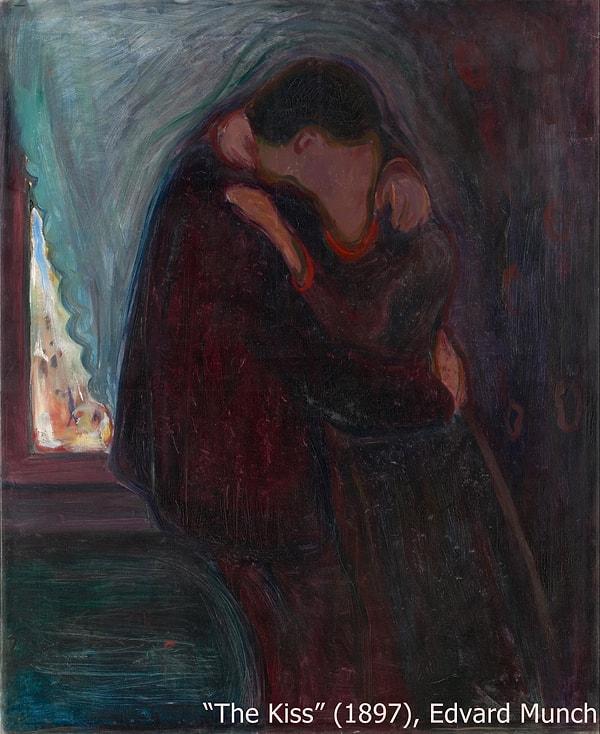 Munch'un “Öpücük” tablosunda karanlıkla çevrili iki insanın öpüşmesini tanık oluyoruz.