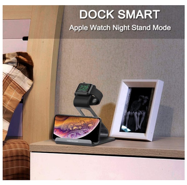 3. Apple için saat ve telefon şarj standıyla işlerinizi kolaylaştırın.