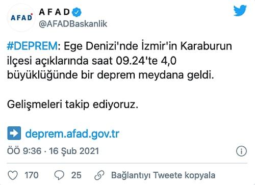 İzmir Karaburun Açıklarında 4 Büyüklüğünde Deprem