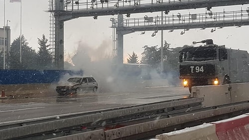 15 Temmuz Şehitler Köprüsü'nde Yangın Paniği!