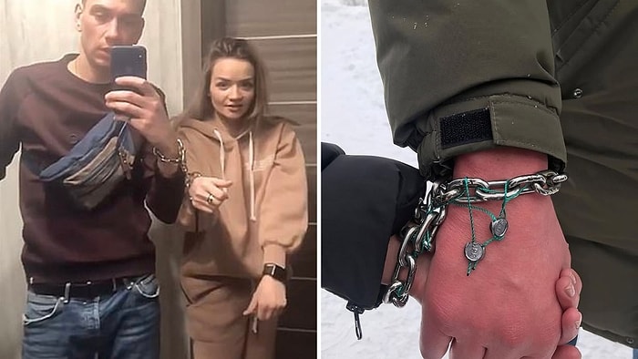 Пара из Украины сковала себя цепью на три месяца, чтобы проверить свои отношения на прочность