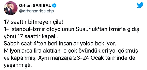 İstanbul-İzmir Otoyolunda Yaşanan Kar Çilesi: 'Araçların Yakıtları Bitiyor, Yüzlerce İnsan Açlıkla Boğuşuyor'