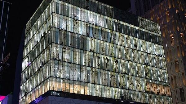 16. "Osaka'da gördüğüm bu binanın mermer desenli pencereleri sanki biri sıvı dışkı bulaştırmış gibi görünüyor."