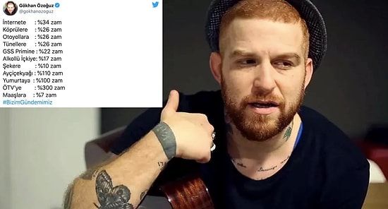 Gökhan Özoğuz'dan 'Bizim Gündemimiz' Paylaşımı: 'İnternete, Köprüye, Şekere, Yağa Zam'