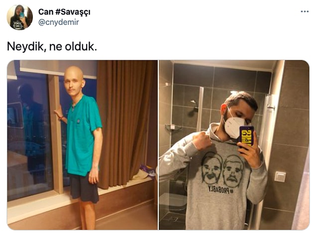 Ama bugün sayıları ve olumsuzlukları bir kenara bırakıp kanserle olan savaşlarından zaferle çıkan insanlardan bahsedeceğiz size. Twitter'dan '@cnydemir' neydik ne olduk akımına bu fotoğrafıyla katıldı. 👇