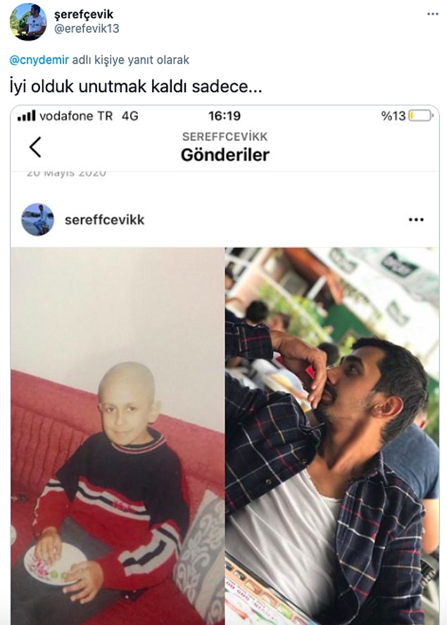 Bütün kanser hastalarına acil şifalar diliyoruz, umarız bir gün hepsinin ağzından 'Kanseri yendim' cümlesi çıkar. ❤️