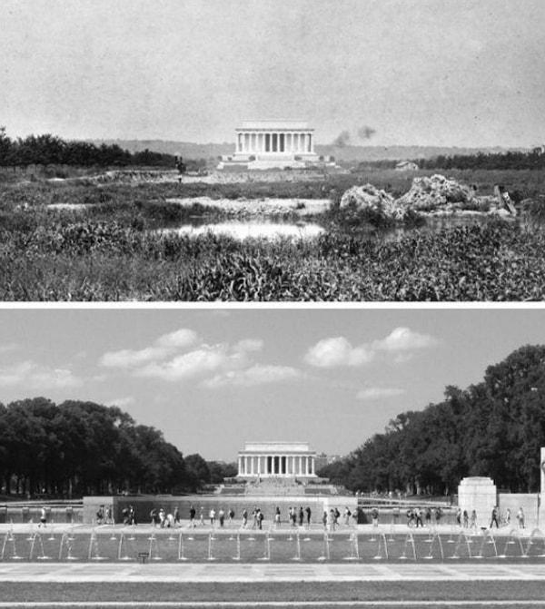 1. Lincoln Anıtı'nın 1922 ve 2016