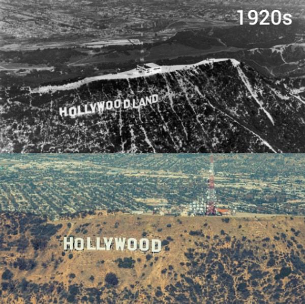 18. Hollywood Yazısı, Los Angeles 1920'ler ve Günümüz