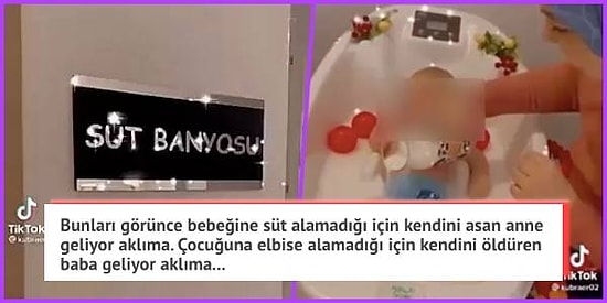 Bir Akıl Tutulması Daha! Bebeğine Süt Banyosu Yaptırdığı Görüntüleri Yayınlayan Anne Tepki Çekti