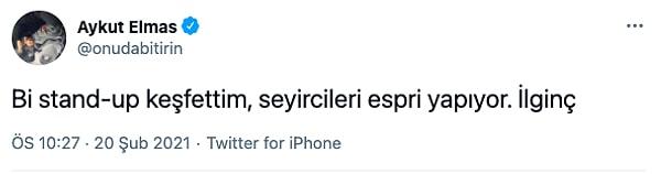 Ayrıca Aykut Elmas'ın attığı bu tweetle ilgili de yorum yaptı.