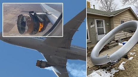 Motoru Alev Alan Yolcu Uçağından Kopan Parçalar Evlerin Bahçesine Düştü