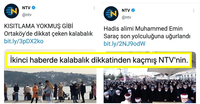 Ortaköy'deki Kalabalığa Laf Eden NTV, Binlerce Kişinin Katıldığı Cenaze Törenine Sessiz Kaldı