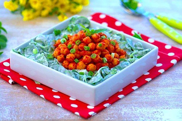 10. Nohutlu Semizotu Salatası