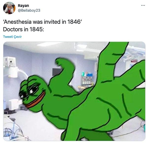 15. *Anestezi 1846 yılında bulundu*    1845'te doktorlar: