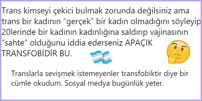 Yine Tartışma Var: "Bir Transla Birlikte Olmayı İstememek Transfobi midir?" Sorusu Twitter'ı Karıştırdı