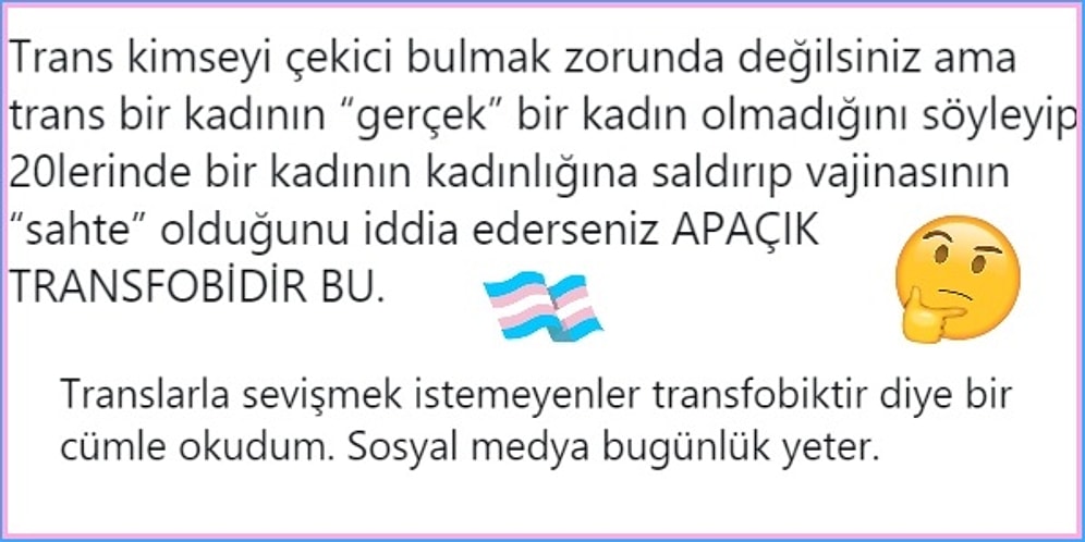 Yine Tartışma Var: "Bir Transla Birlikte Olmayı İstememek Transfobi midir?" Sorusu Twitter'ı Karıştırdı