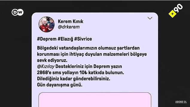 Bir de Özel İletişim Vergileri var tabii. 2020 yılına Elazığ depremiyle girdik ve Kızılay Başkanı depremin ardından bağış çağrısında bulundu.