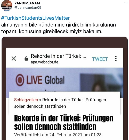 Öğrenciler Yüz Yüze Sınavlara Tepkili: #TurkishStudentsLivesMatter Etiketinde 1,5 Milyona Yakın Tweet Atıldı!