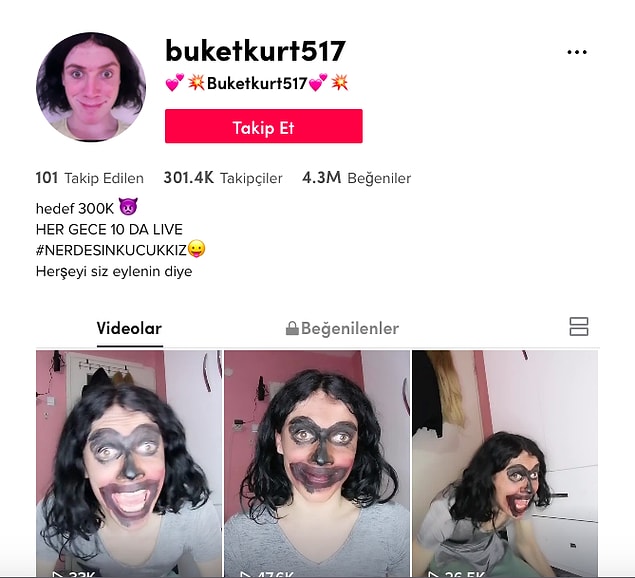 Şu sıralar da "buketkurt517" isimli TikTok kullanıcısının "küçük kız" diyerek çektiği ilginç videolarını konuşuyoruz.