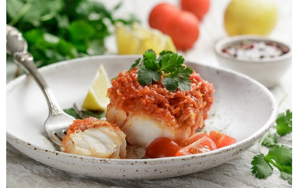 4. Белая рыба с маринадом.