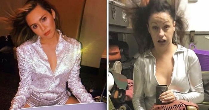 Селеста Барбер продолжает пародировать знаменитые фото звезд, показывая, как бы они выглядели в реальной жизни (Новые фото)