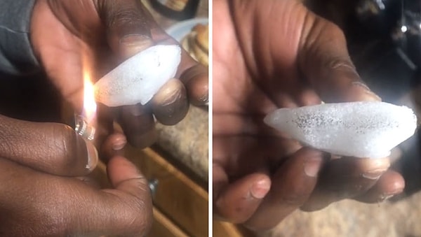 Он также оставляет подозрительный пепел при сжигании.