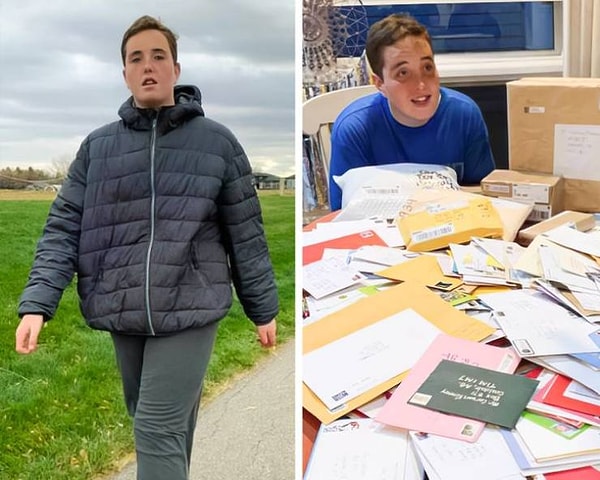 8. "Мой 19-летний сын с расстройством аутистического спектра любит прогуливаться до почты, и я кинула клич в Фейсбук с просьбой к пользователям Сети отправить ему пару писем. Так вот, мой сын получил 3200 писем из 24 стран мира!"