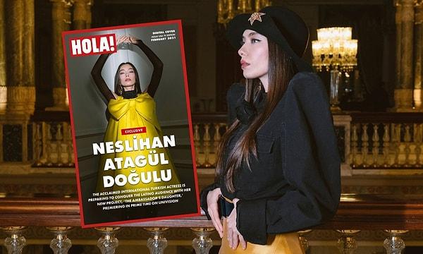 HOLA! USA dergisine kapak olan Neslihan Atagül, Çırağan Sarayı'nda röportaj verdi.