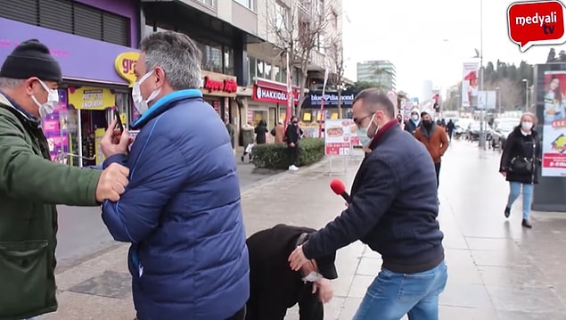 O anlarda ise Kanal İstanbul yapılmasın diyen vatandaş yere düştü.