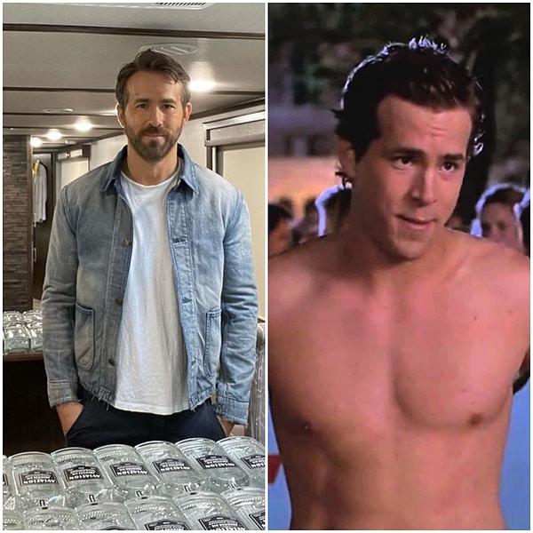 1. Ryan Reynolds şu an 44 yaşında diğer fotoğrafta 25...