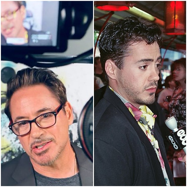19. Yakışıklı oyuncu Robert Downey Jr. şu an 55 yaşında... Diğer fotoğraf 1990 yılında 25 yaşındayken çekilmiş.