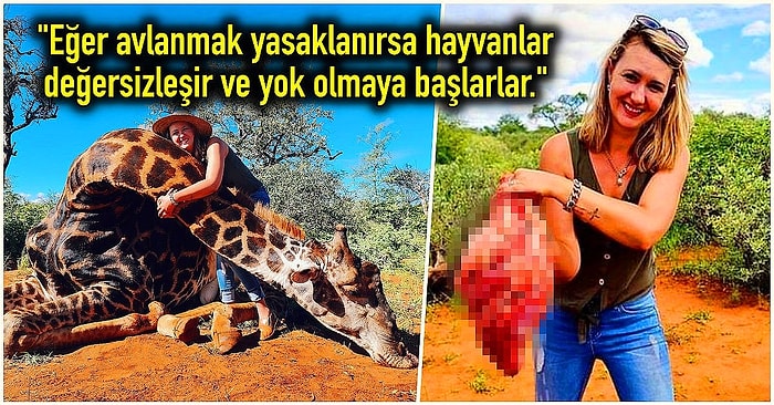 Sevgililer Günü Hediyesi Olarak Katlettiği Zürafanın Kalbini Söken ve Bunu da Böbürlenerek Paylaşan Kadın