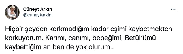 Her fırsatta eşine olan aşkını sosyal medya hesaplarından paylaşan Cüneyt Arkın'ın son paylaşımı bu sefer biraz hüzünlüydü. Tam olarak şunları yazdı eşine Cüneyt Arkın...